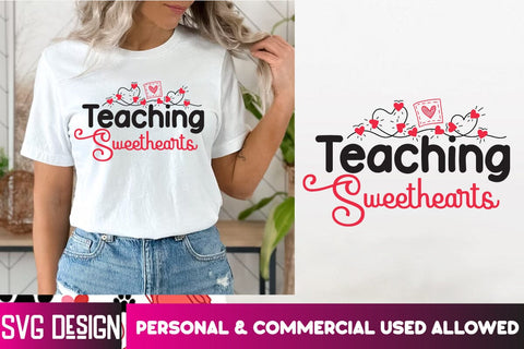 Teaching Sweethearts SVG Design, Teaching Sweethearts SVG Cut Files, Valentine's Day SVG Cut File,Happy Valentine's Day SVG ,Valentine SVG Bundle, Love SVG Bundle SVG BlackCatsMedia 