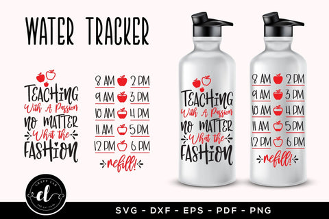 Teaching with a Passion, Water Tracker SVG SVG CraftLabSVG 