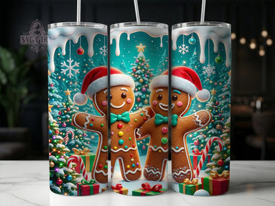 Teal Christmas Gingerbread 20oz Tumbler, Teal Christmas, Teal Christmas PNG, Xmas Gingerbread, Gingerbread Tumbler, Teal Gingerbread PNG, Christmas Tumbler, 20oz Tumbler Wrap Sublimation SvggirlplusArt 