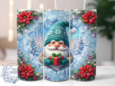 Teal Christmas Gnome 20oz Tumbler, Teal Christmas Gnome, Christmas Gnome, Teal Gnome Tumbler, Gnome Tumbler Wrap, 20oz Tumbler Wrap, Teal Christmas PNG, Christmas Gnome PNG Sublimation ToriDesigns 