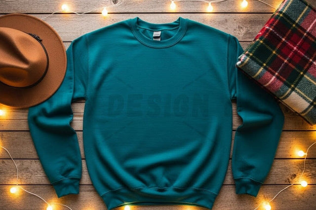 Teal crew neck t-shirt mockup Mock Up Photo Designangry 