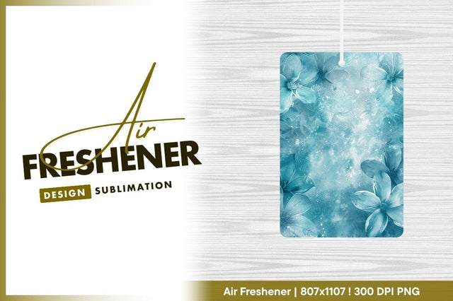 Teal Floral Watercolor Illustration with Delicate Petals and Textured Background Sublimation Regulrcrative 