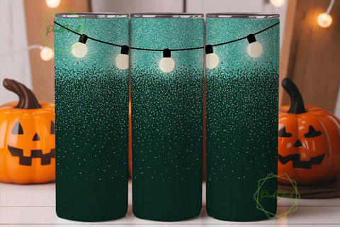 Teal Glitter String Lights 20oz Tumbler Sublimation PixelChick 
