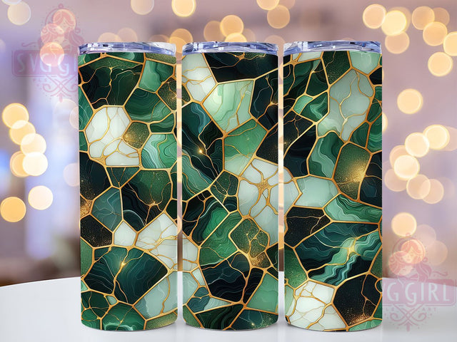 Teal & Gold Marble Luxe Tumbler, Teal Abstract Design, Modern Tumbler Art, Elegant Drinkware Gift, Gold Marble Present, Luxury Pattern Cup, Contemporary Design Sublimation SvggirlplusArt 