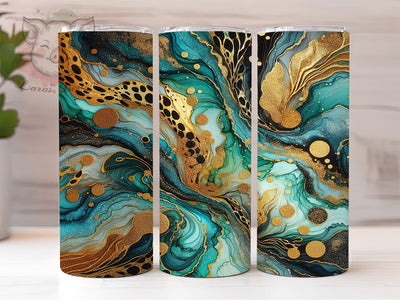 Teal Leopard Zebra Peacock Tumbler Wrap, Zebra Print, Tiger Print, Peacock Theme, Animal Pattern, Bold Wrap, Sublimation Design Sublimation Lara' s Designs 