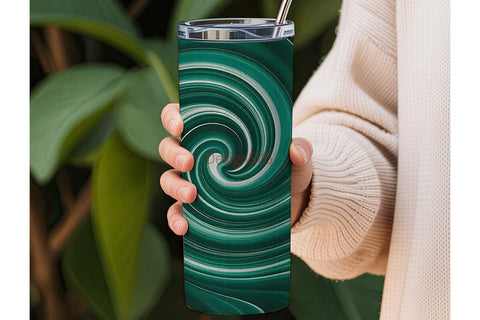 Teal Malachite 20oz Tumbler Wrap Sublimation DesignSVG 
