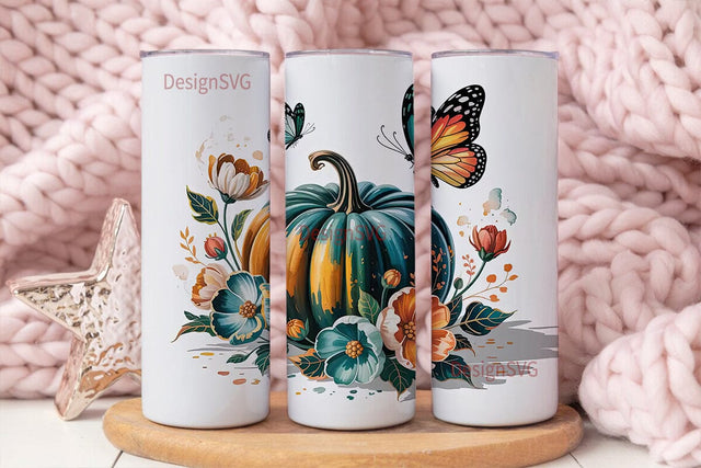 Teal Pumpkin 20oz Tumbler Wrap Sublimation DesignSVG 