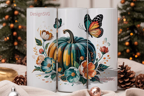 Teal Pumpkin 20oz Tumbler Wrap Sublimation DesignSVG 
