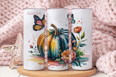 Teal Pumpkin 20oz Tumbler Wrap Sublimation DesignSVG 