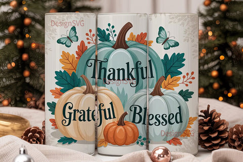 Teal Pumpkin Fall Blessing 20oz Tumbler Sublimation DesignSVG 