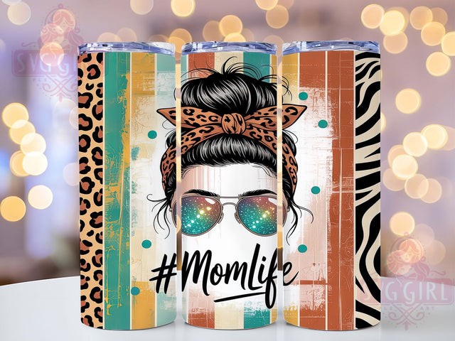 Teal Rustic Messy Bun Momlife Tumbler, Messy Bun Momlife Tumbler, 20Oz Sublimation Wrap, Momlife Drinkware Wrap, Rustic Teal Cup Design, Messy Bun Sublimation Wrap, Momlife Gift Tumbler Sublimation SvggirlplusArt 