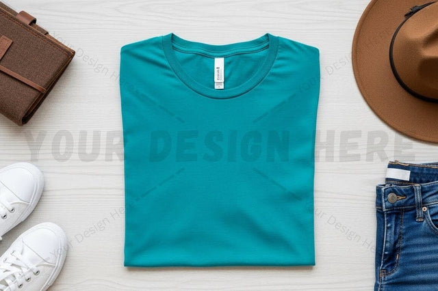 Teal t-shirt mockup design Mock Up Photo Regulrcrative 