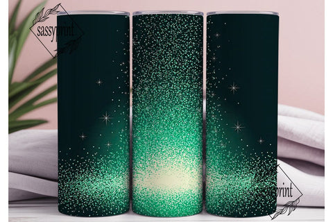 Teal Turquoise Glitter Burst Tumbler Sublimation sassyprint 