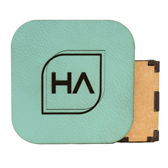 Teal/Black Leatherette Sheet Physical Houston Acrylic 