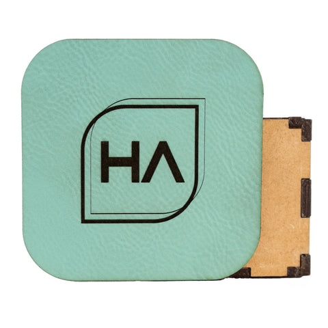 Teal/Black Leatherette Sheet Physical Houston Acrylic 