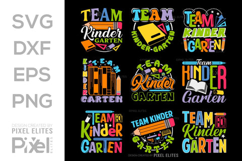 Team Kinder Garten SVG Hello School Kids Welcome To School Back To School Quote Design SVG ETC Craft 