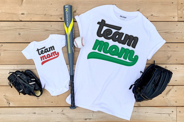 Team Mom Applique Embroidery Embroidery/Applique DESIGNS Designed by Geeks 