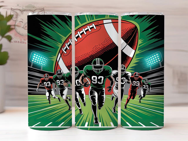 Team Spirit Game Day Tumbler Wrap, Football Team Tumbler, Team Spirit Sublimation, 20oz Skinny Tumbler, Football Coach Gift, Football Team PNG, Sports Team Tumbler Sublimation Lara' s Designs 