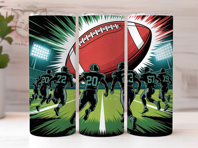 Team Spirit Game Day Tumbler Wrap, Football Team Tumbler, Team Spirit Sublimation, 20oz Skinny Tumbler, Football Coach Gift, Football Team PNG, Sports Team Tumbler Sublimation Lara' s Designs 