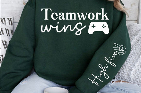 Teamwork Wins Sleeve SVG Design SVG Designangry 
