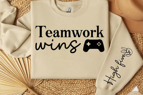 Teamwork Wins Sleeve SVG Design SVG Designangry 