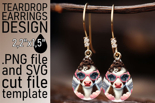 Teardrop earrings design, crisp and clear sublimation! , Valentines Sublimation afrosvg 