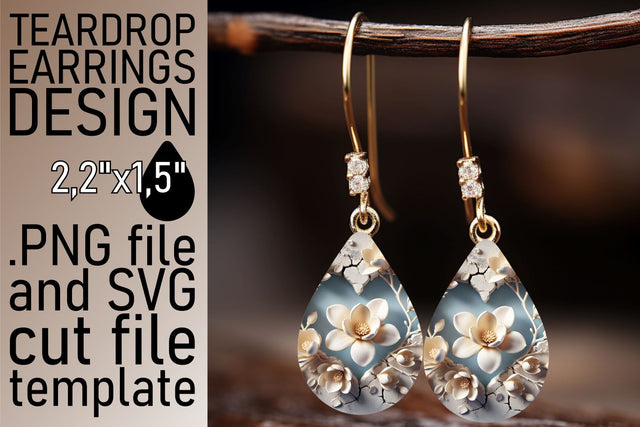 Teardrop earrings sublimation, clear and colorful design! , 3D Heart Sublimation afrosvg 