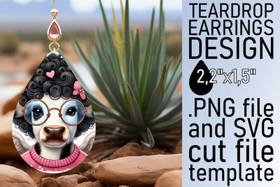 Teardrop earrings sublimation, clear and vibrant design! , Valentines Sublimation afrosvg 