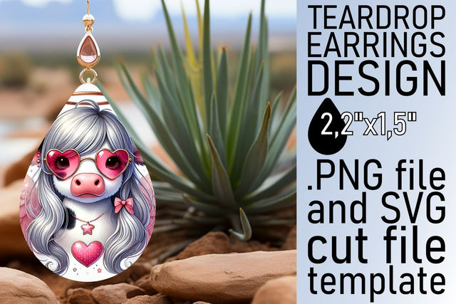 Teardrop earrings sublimation, unique design available! , Valentines Sublimation afrosvg 