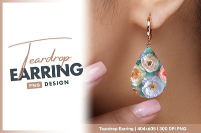 Teardrop With Paper Flower Bouquet Arrangement Sublimation Regulrcrative 