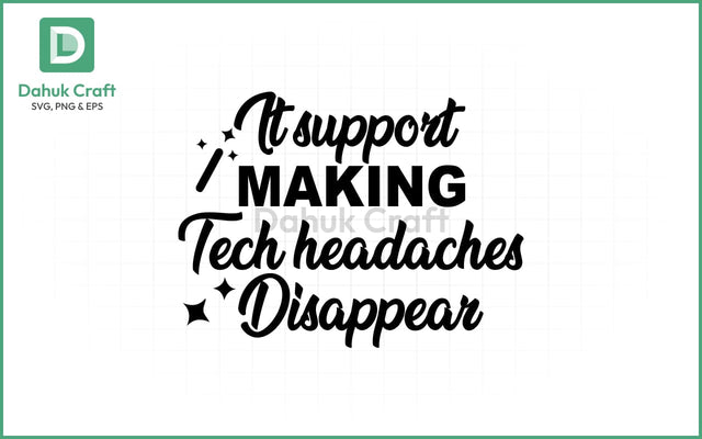 Tech SVG – Headache-Free Support SVG PNG & EPS V15 SVG dahukdesign 