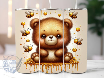 Teddy Bear 20oz Skinny Tumbler, Baby Bear Tumbler Png, Straight & Tapered Tumbler Wrap, Instant Digital Download Sublimation ToriDesigns 