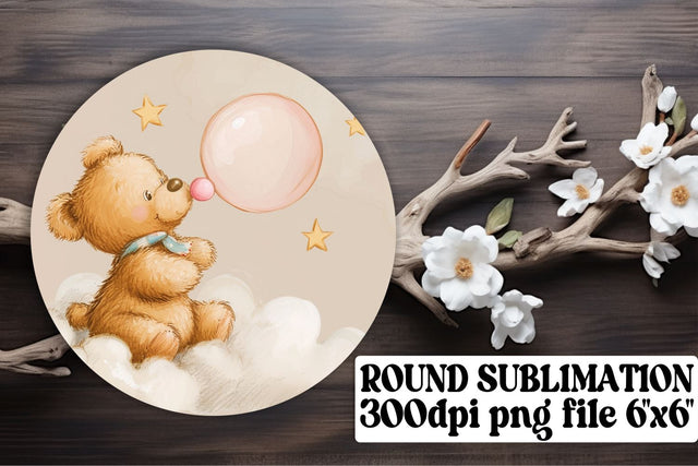 Teddy Bear Car Coaster Set with Artwork Sublimation afrosvg 