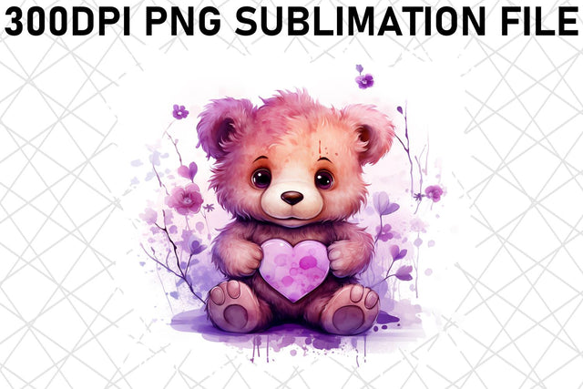 Teddy Bear Love Sublimation Design - Valentine's Day Joy Sublimation afrosvg 