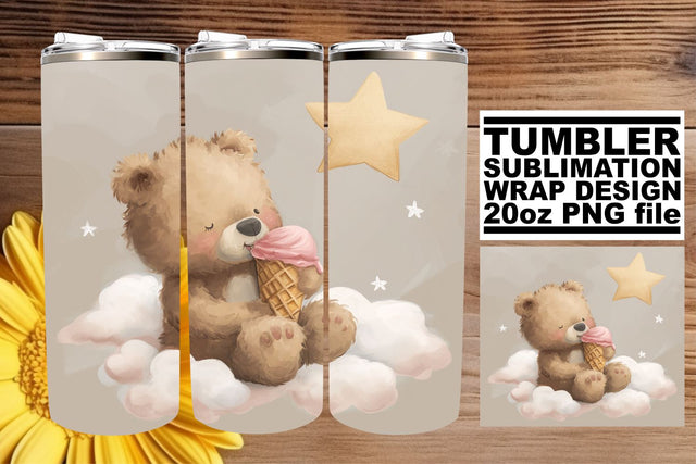 Teddy Bear Nursery Tumbler Artistry for Cups Sublimation afrosvg 