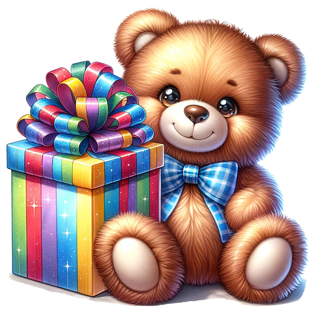 Teddy Bear with Gift Box,Illustrator Clipart,Quotes and Sayings,Food & Drink,On Sale, Print & Cut SVG Newmockups 