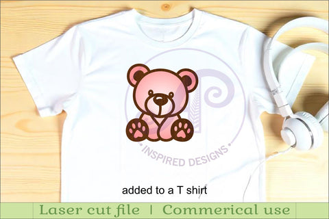 Teddy bears two layer laser cut outs SVG file d2 SVG APInspireddesigns 