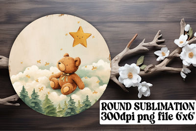 Teddy's Watercolor Charm Delights Sublimation afrosvg 