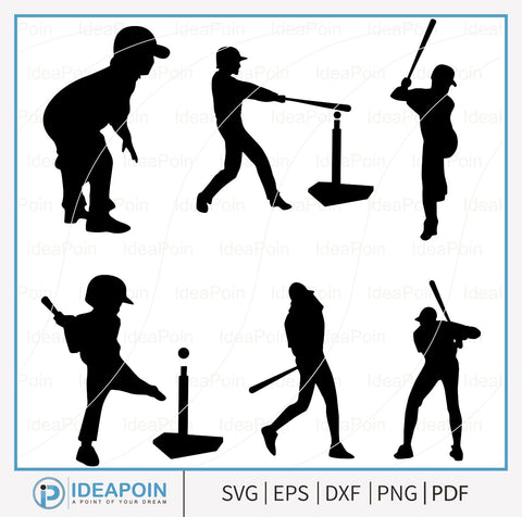 Tee-Ball Silhouette, Tee-Ball Svg, T-ball Girls, T-ball Player, Tee-Ball Man, Tee-Ball svg bundle, T-ball little league Vector, Tee-Ball png SVG Dinvect 