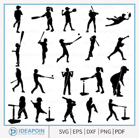Tee-Ball Silhouette, Tee-Ball Svg, T-ball Girls, T-ball Player, Tee-Ball Man, Tee-Ball svg bundle, T-ball little league Vector, Tee-Ball png SVG Dinvect 