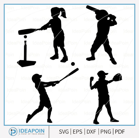 Tee-Ball Silhouette, Tee-Ball Svg, T-ball Girls, T-ball Player, Tee-Ball Man, Tee-Ball svg bundle, T-ball little league Vector, Tee-Ball png SVG Dinvect 