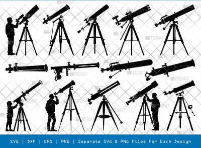 Telescope Svg Cricut Cut Files Png Bundle, SB01162 SVG ETC Craft 
