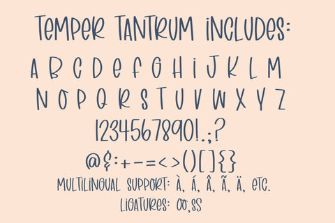 Temper Tantrum, A Fun Handwritten Font Font Designing Digitals 