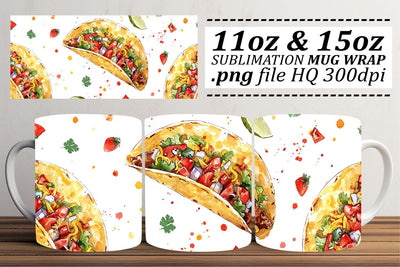 Tempting Treats Mug Wrap Sublimation Sublimation afrosvg 