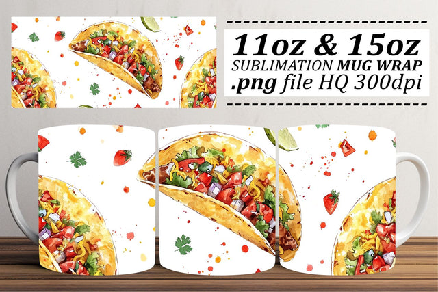 Tempting Treats Mug Wrap Sublimation Sublimation afrosvg 