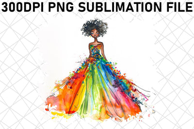 Tender Embrace: Watercolor Marriage Design Sublimation afrosvg 
