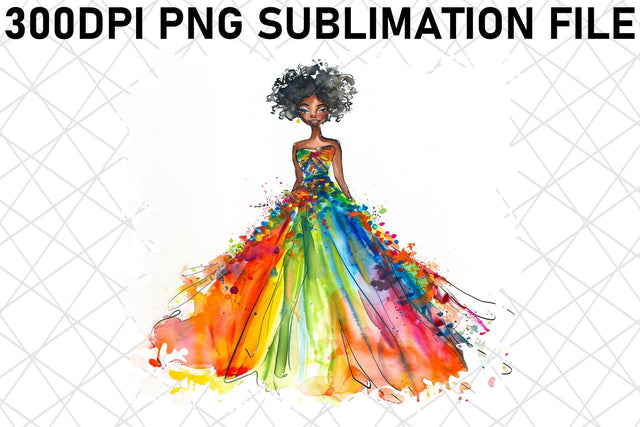 Tender Embrace: Watercolor Marriage Design Sublimation afrosvg 