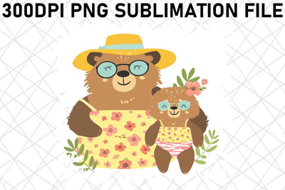Tender Mama Bear Embrace: Mother's Day Sublimation Sublimation afrosvg 