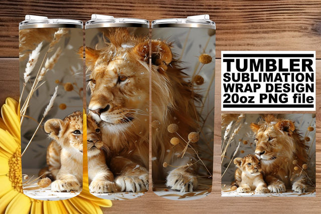 Tender Mom & Baby Animal Tumbler Wrap: Mother's Bliss Sublimation afrosvg 