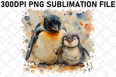 Tender Watercolor Animal Mom & Baby Sublimation Sublimation afrosvg 